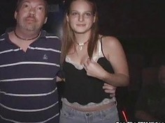 Horny Teenager Fucks in Gangbang Porno Theater
