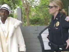 Busty All Natural MILF Cops Arrested And Fucked Young Black Stud