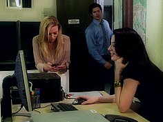 Office sex with a pale hottie